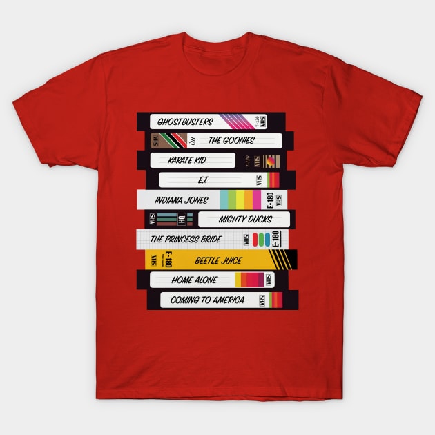 Video Tape Nostalgia 80s 90s T-Shirt by bonkaili